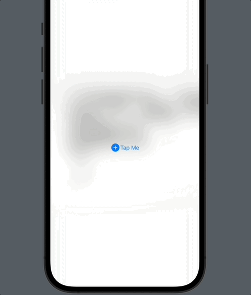 A UIButton animating a plus SF Symbol on tap.