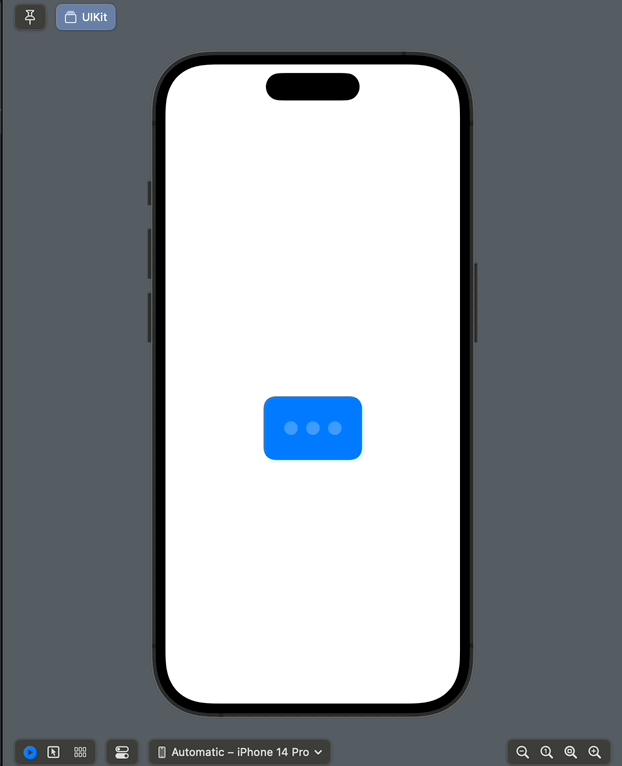 A UIButton pumping an up button over and over.