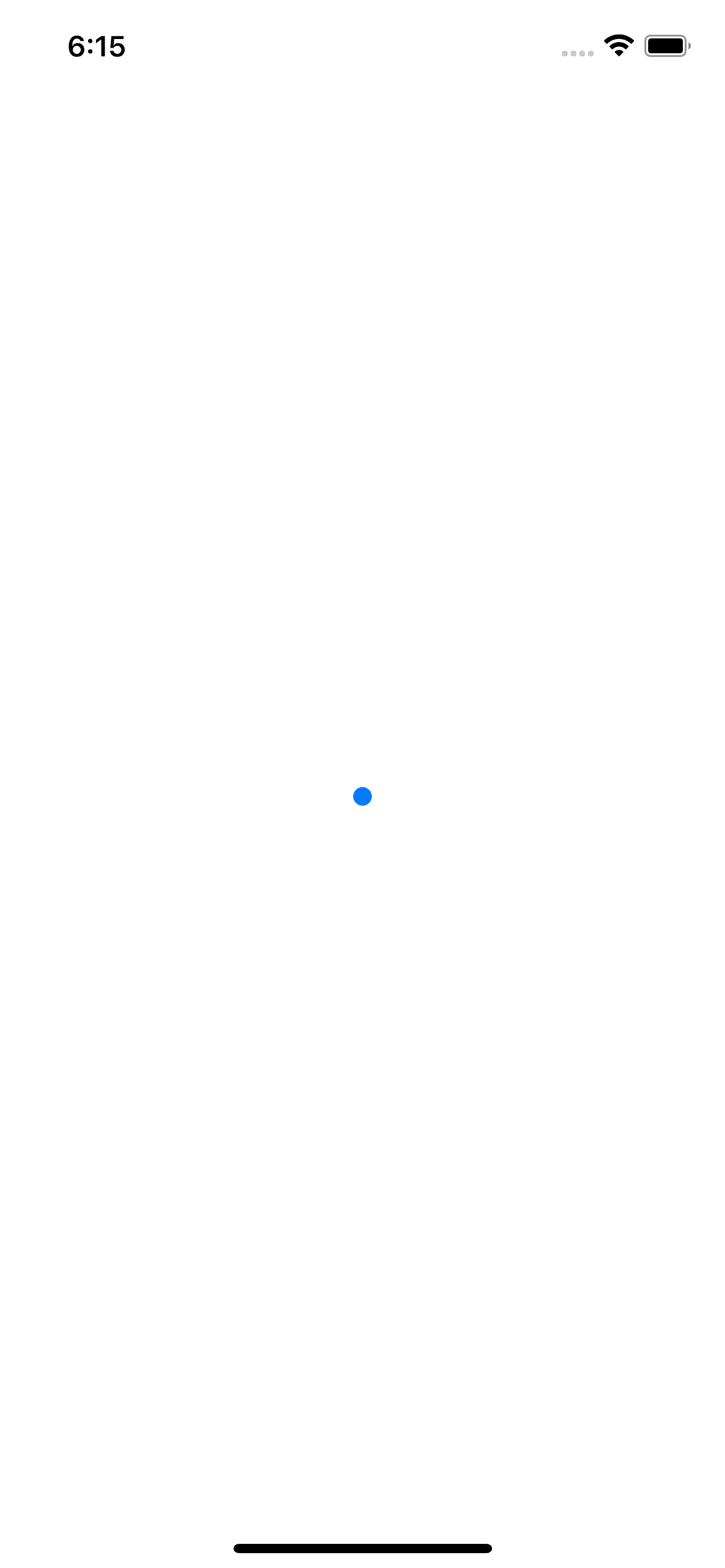 A blue Circle view in SwiftUI using fixed size.