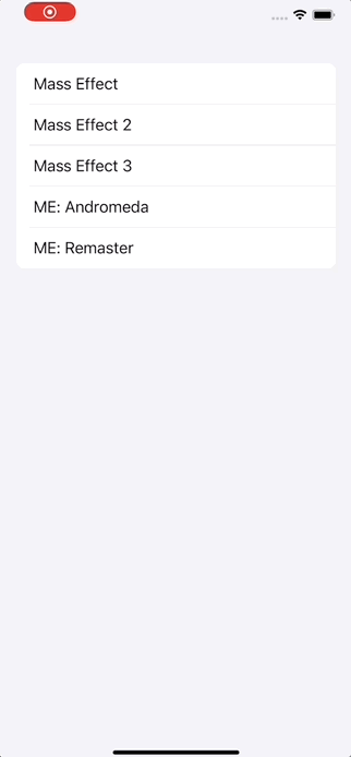 Demo of drag and drop to reorder a UITableView.